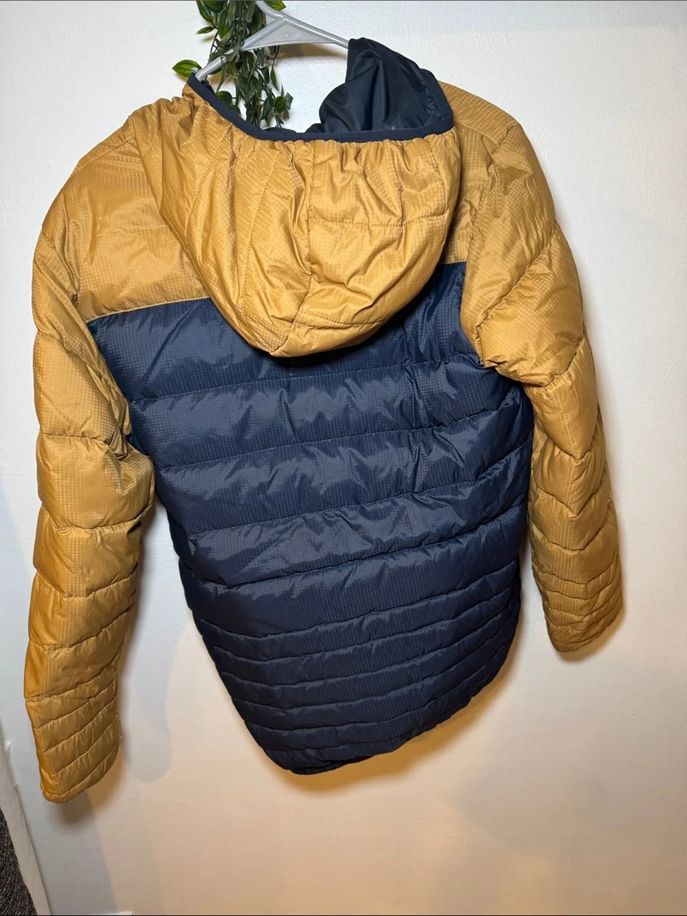 The North Face reversible double sided down Jacket - Navy & Mustard boy XL